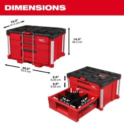 Alternative view of Caja De Herramientas De 3 Cajones Variables PACKOUT 4822-8447 - Milwaukee