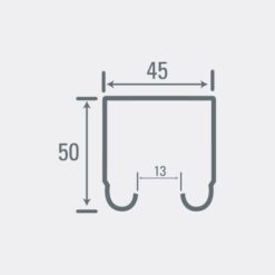 Alternative view of Riel Superior De Acero U-150 x 6 Mts-Ducasse