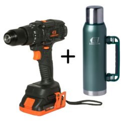 Combo Taladro A Bateria TIL80-9BK + Termo 1.3 Lts - Lusqtoff