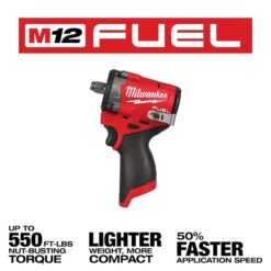 Alternative view of Llave de Impacto Compacta 1/2” M12 FUEL (Sin Bateria) 2563-20 - Milwaukee